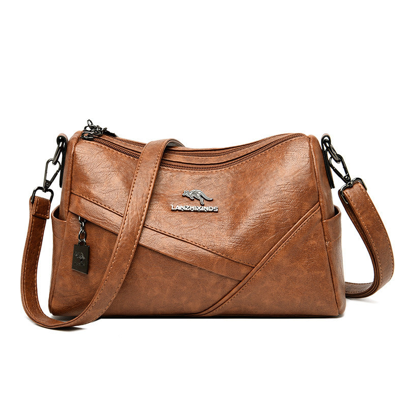 .Soft Leather Large-capacity Crossbody Bag - PryTheory