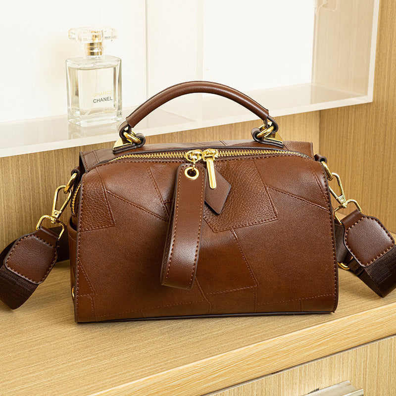 .Special-interest Design Pillow Stitching Leather Shoulder Crossbody - PryTheory