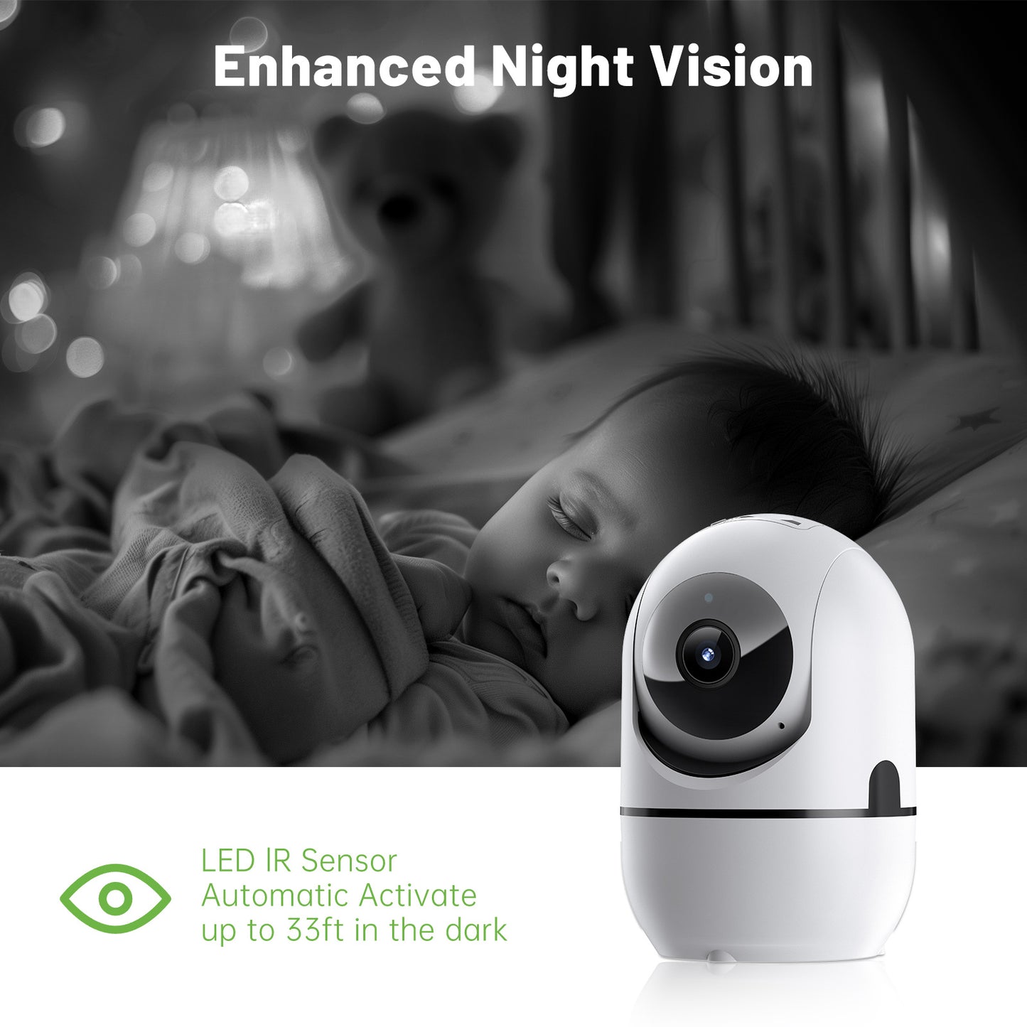 2-way Video Call  PTZ WIFI Security Cam