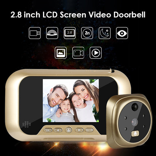 2.8 Inch Infrared Night Vision Camera Video Intelligent Electronic Peephole Visual Peephole Doorbell. - PryTheory