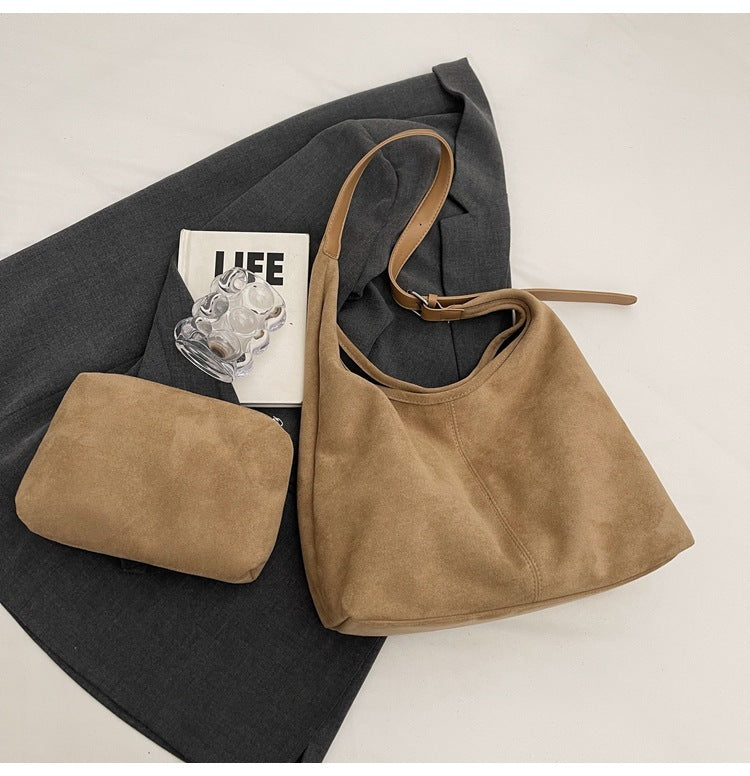 Suede Shoulder Underarm Bag