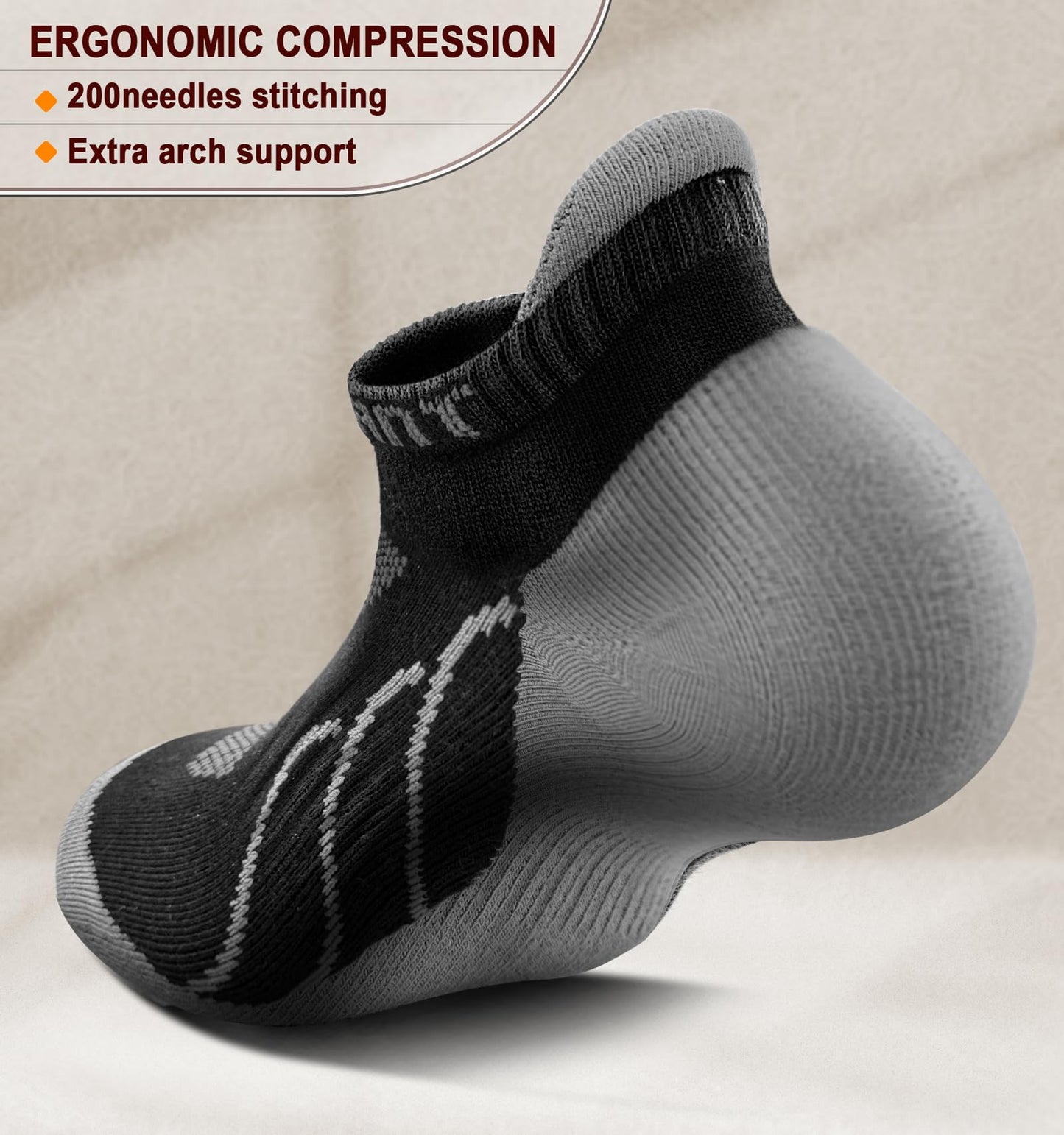 KEMISANT (6 Pairs)-Arch Compression Support