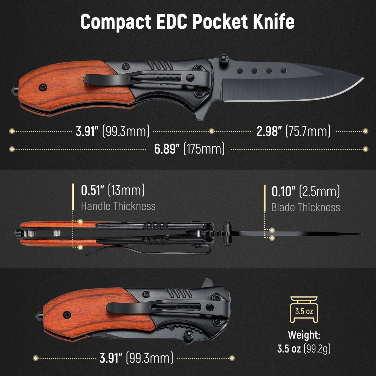 Pocket Folding Knive with Clip