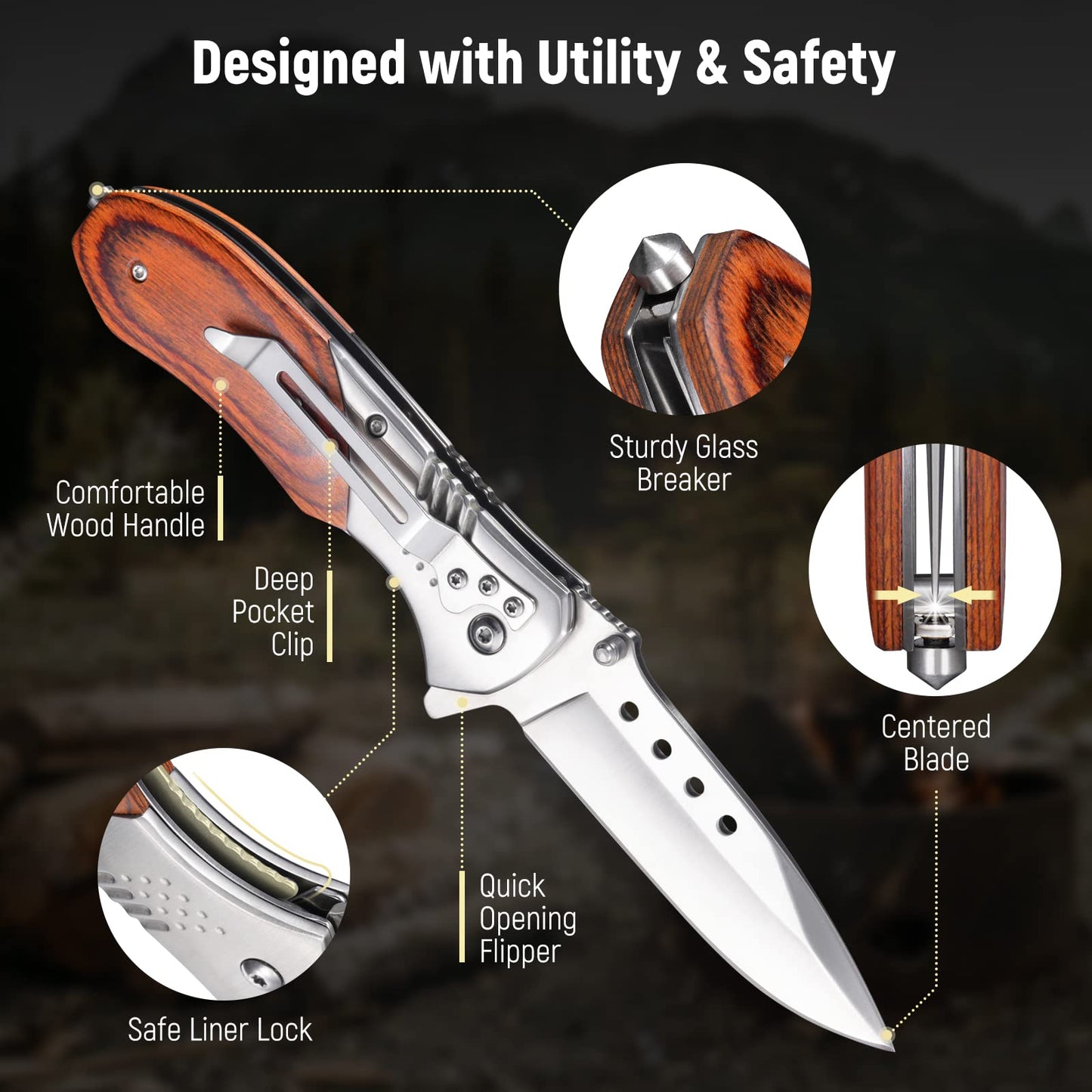 Pocket Folding Knive with Clip