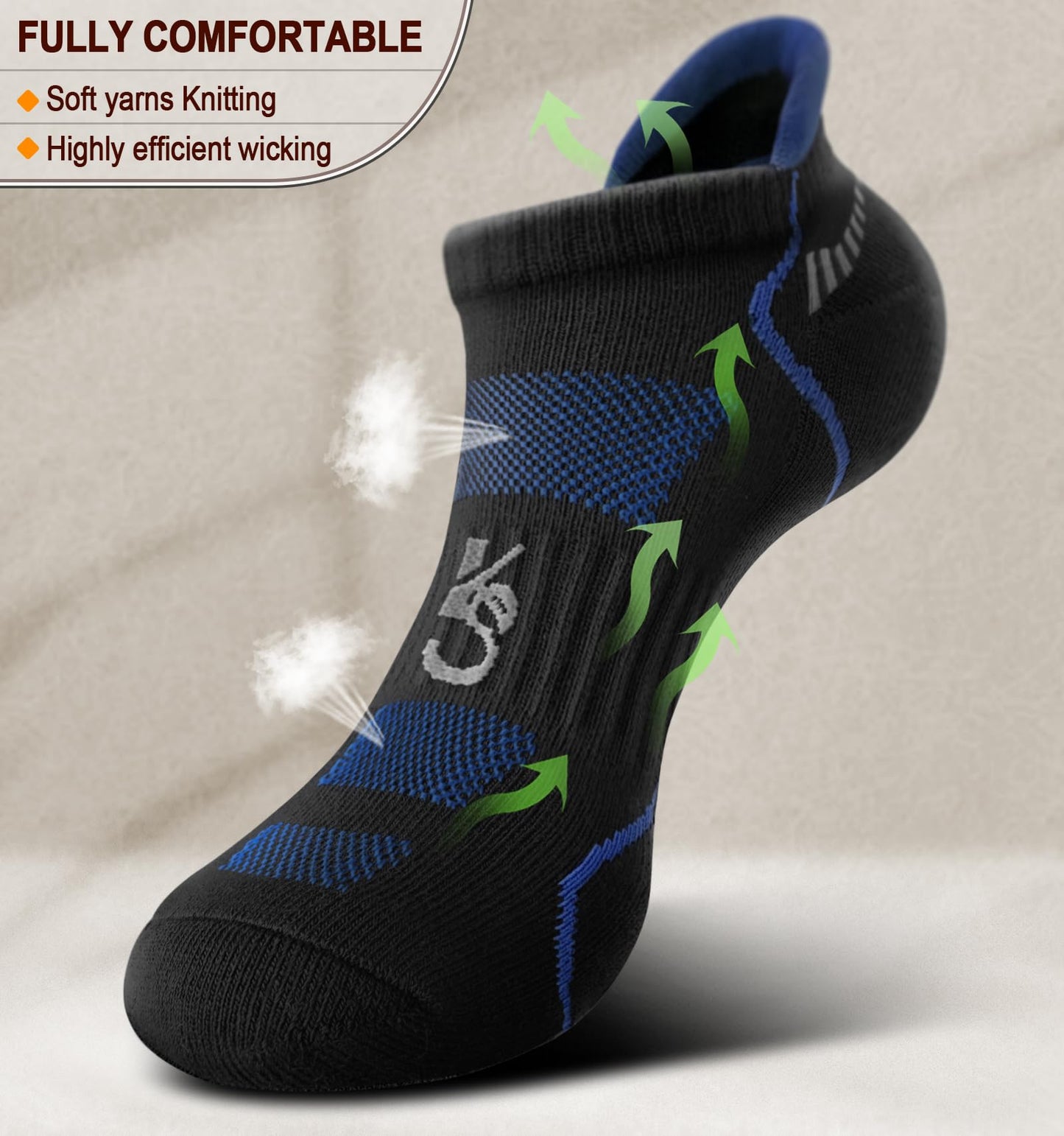 KEMISANT (6 Pairs)-Arch Compression Support