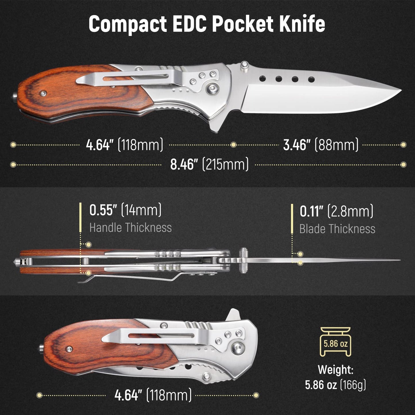 Pocket Folding Knive with Clip