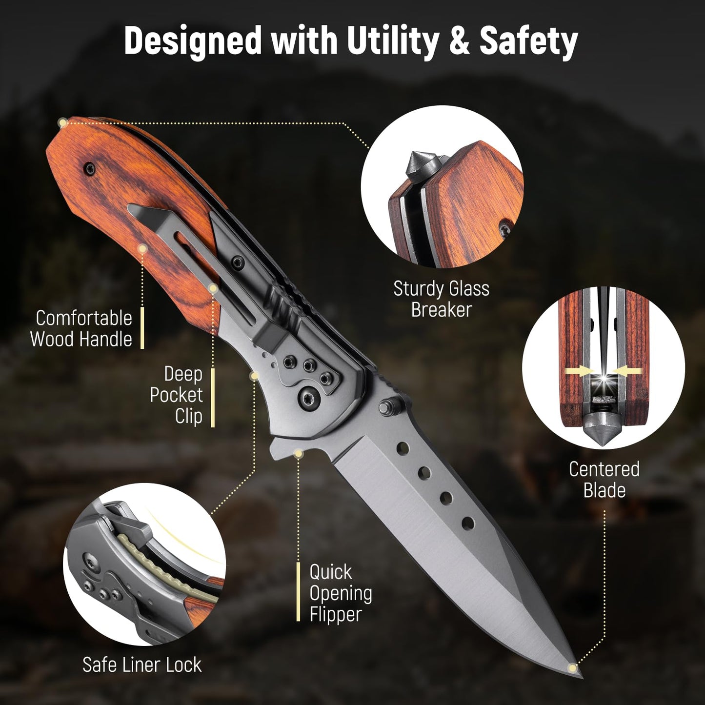 Pocket Folding Knive with Clip