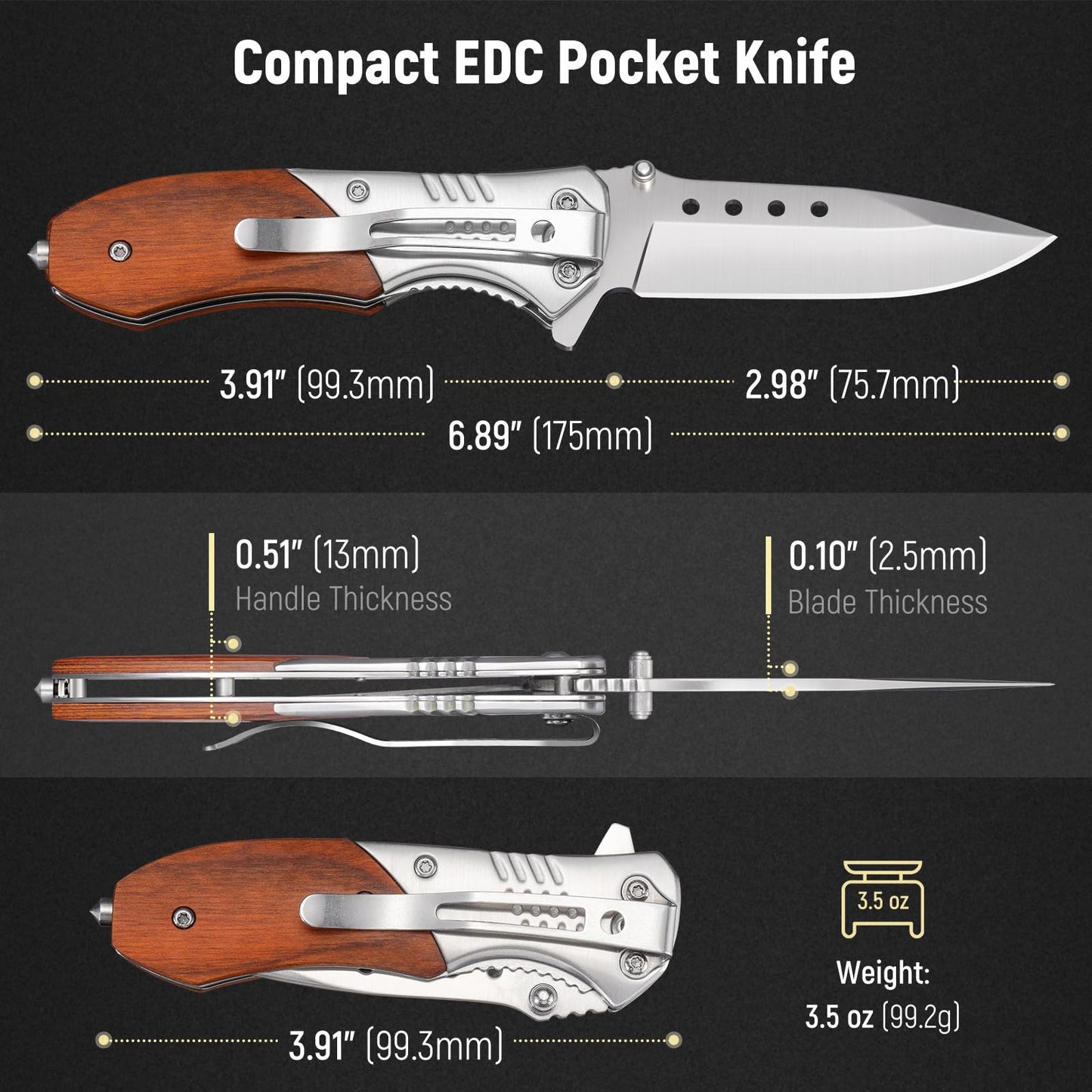 Pocket Folding Knive with Clip