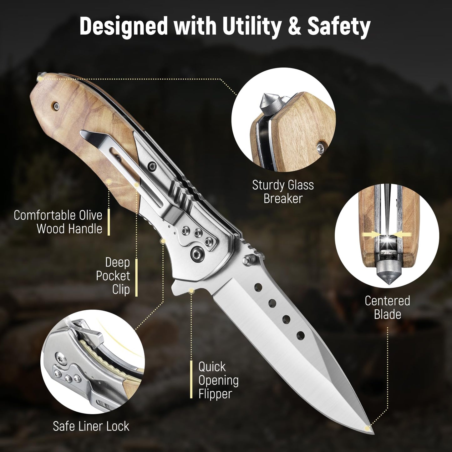 Pocket Folding Knive with Clip