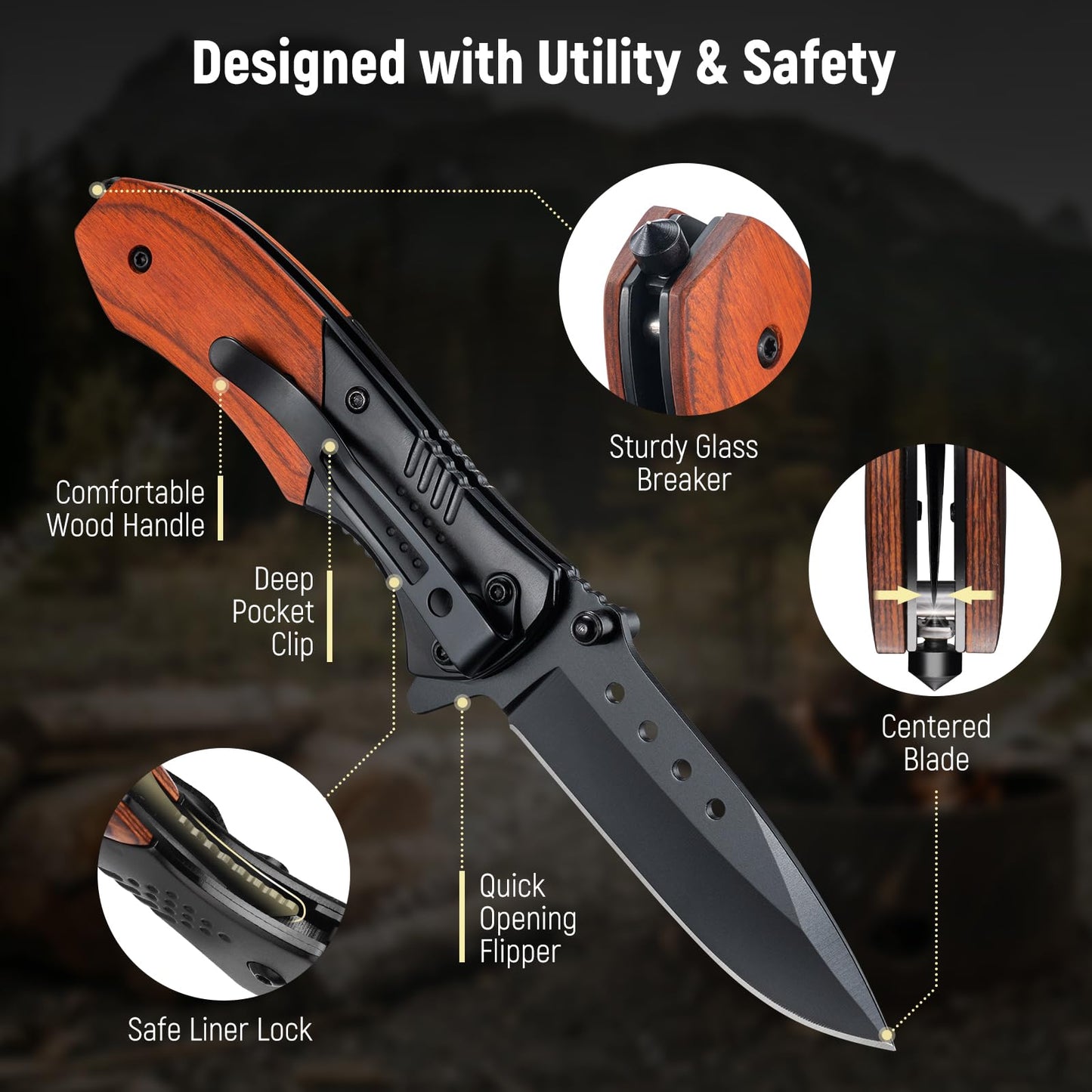 Pocket Folding Knive with Clip