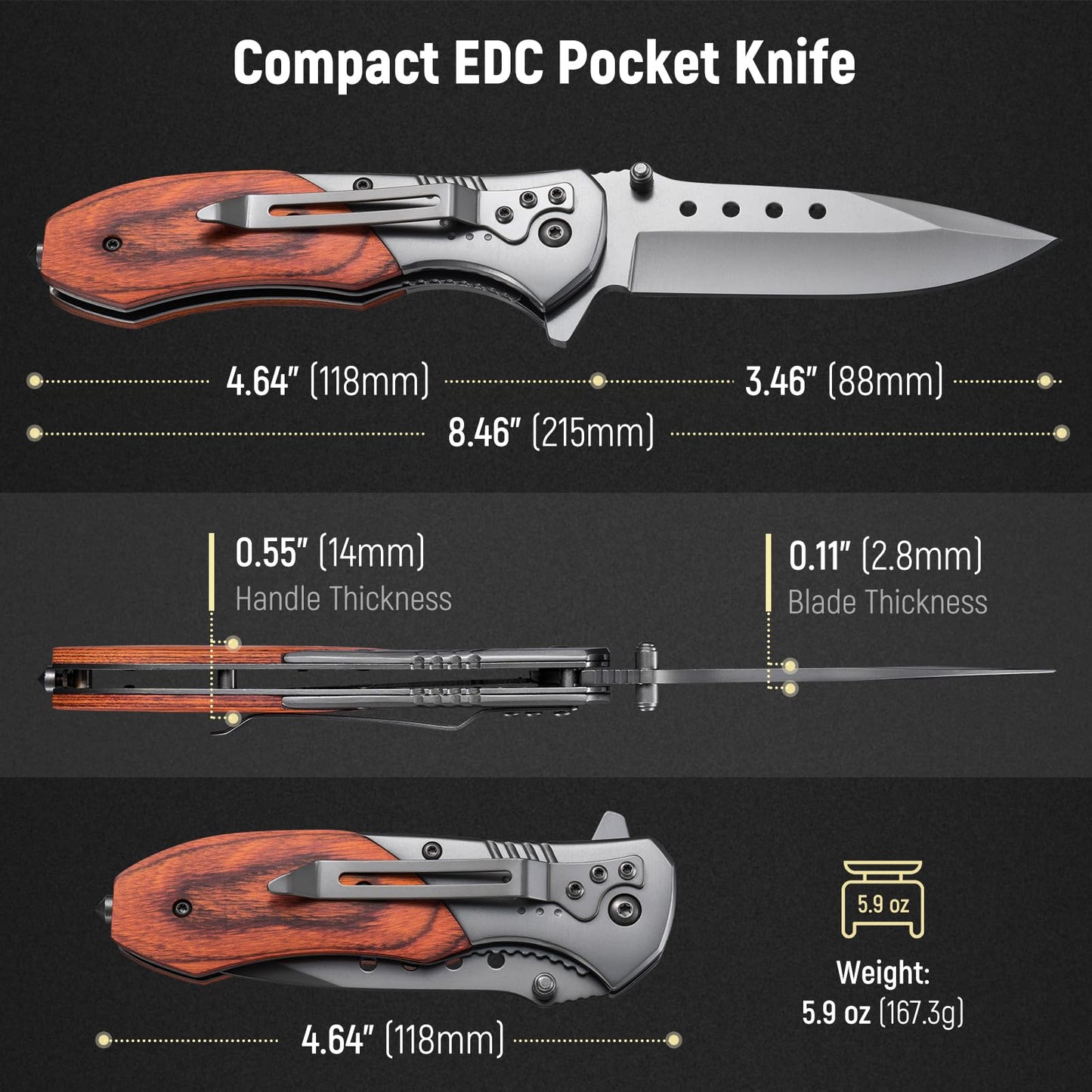 Pocket Folding Knive with Clip