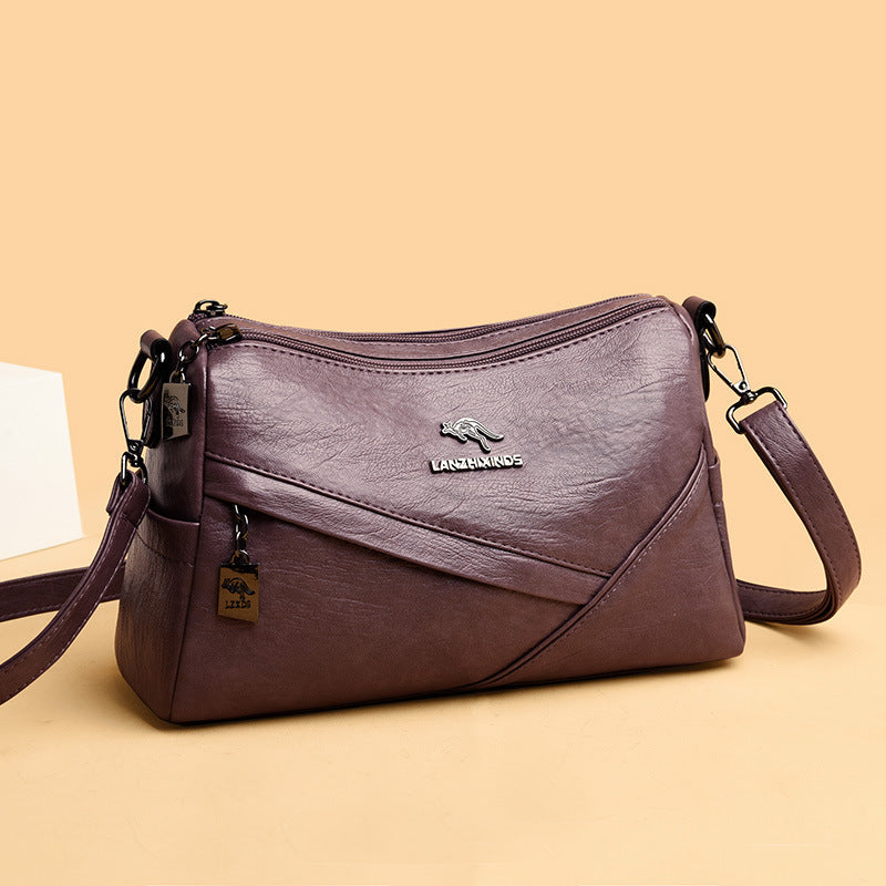 .Soft Leather Large-capacity Crossbody Bag - PryTheory