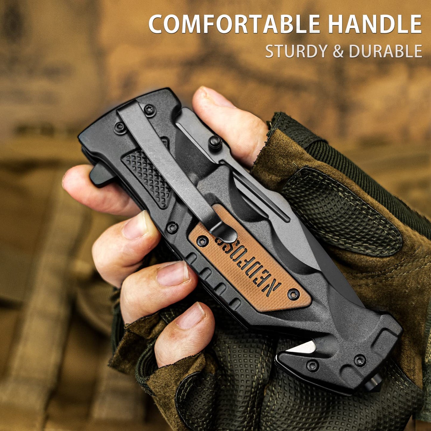 NedFoss Folding Knife DA75, 3 in 1