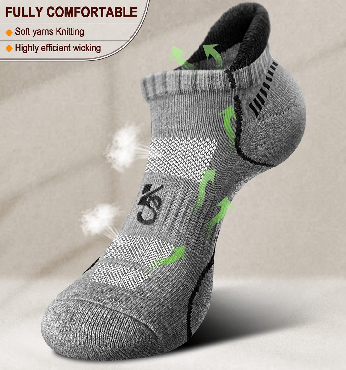 KEMISANT (6 Pairs)-Arch Compression Support