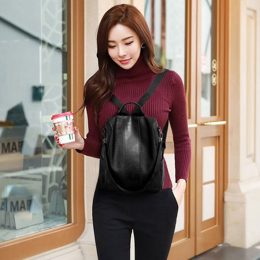 'Solid Color Large Capacity Backpack - PryTheory
