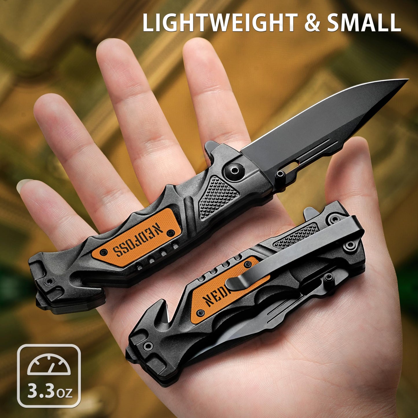 NedFoss Folding Knife DA75, 3 in 1