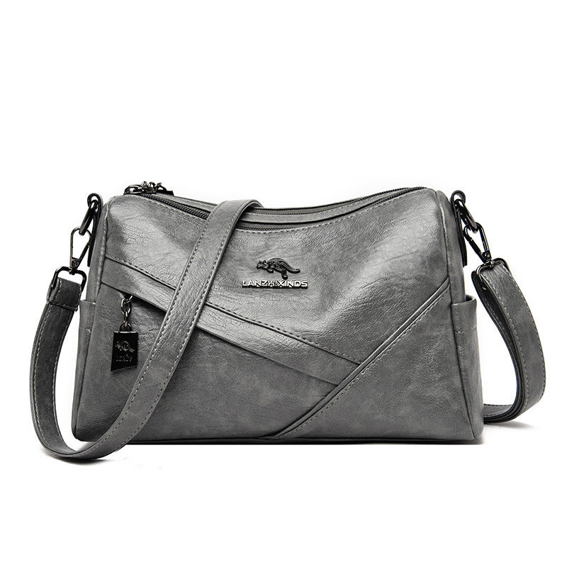.Soft Leather Large-capacity Crossbody Bag - PryTheory