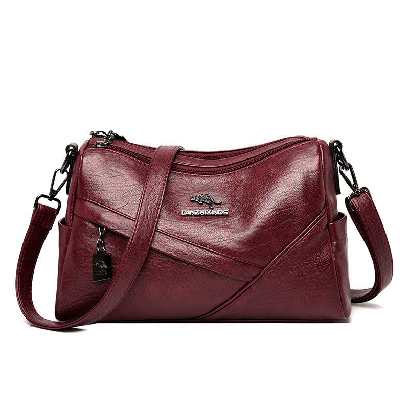 .Soft Leather Large-capacity Crossbody Bag - PryTheory