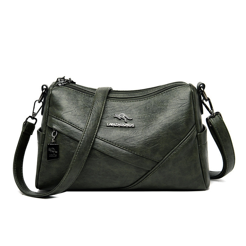 .Soft Leather Large-capacity Crossbody Bag - PryTheory