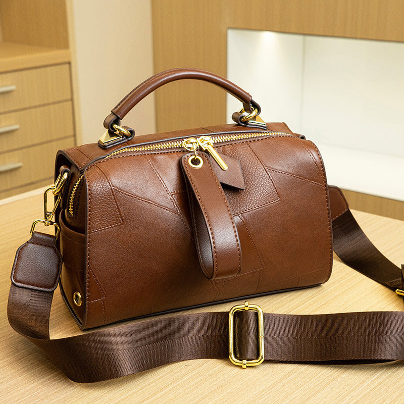 .Special-interest Design Pillow Stitching Leather Shoulder Crossbody - PryTheory